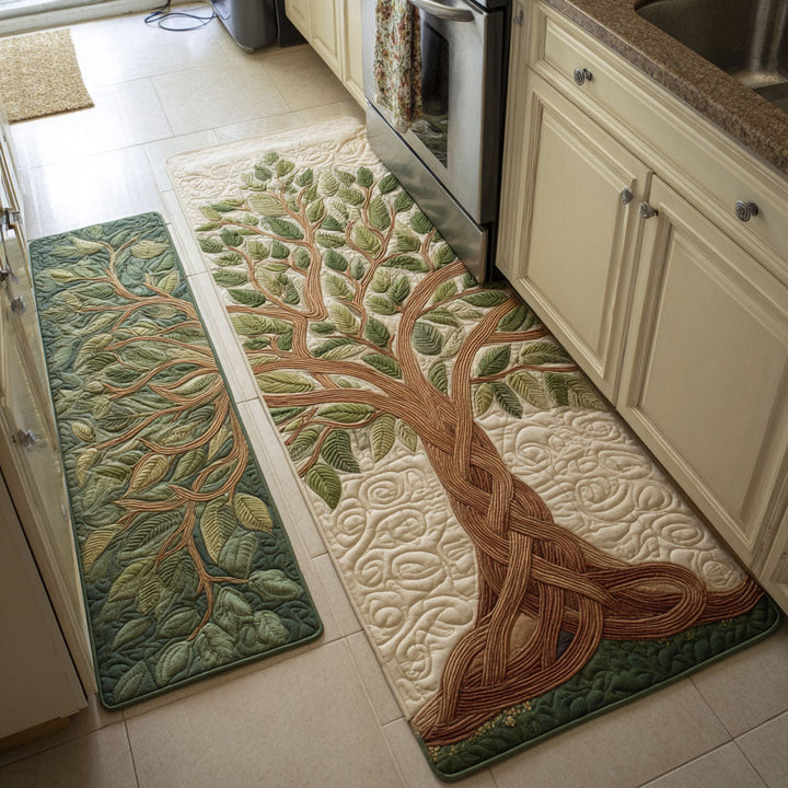 Non-slip kitchen rug with golden tree NCU0DK11678