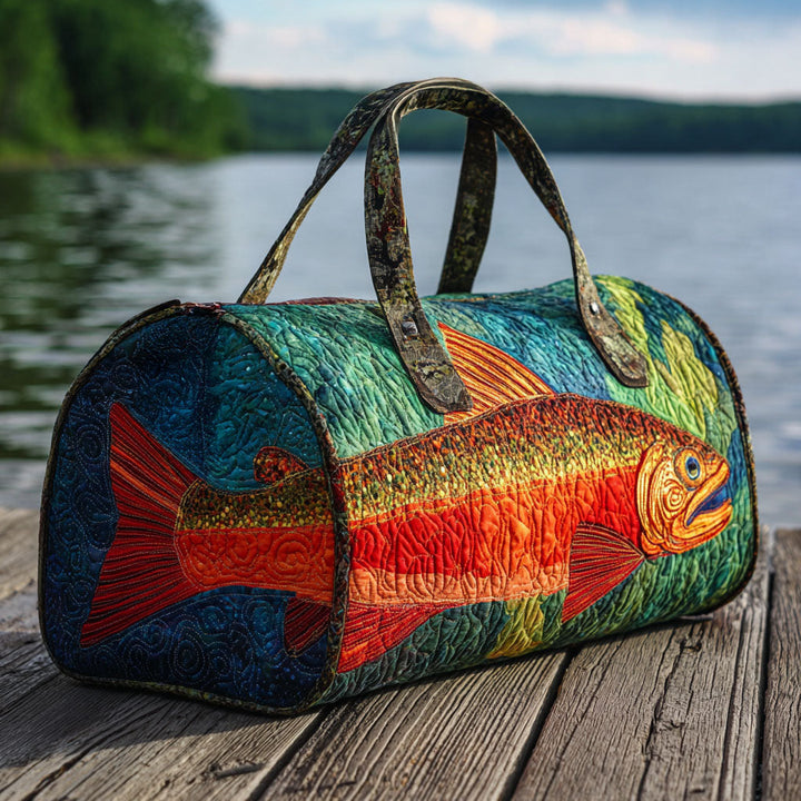 Quilted Travel Bag with Golden Trout NCU0PT9010