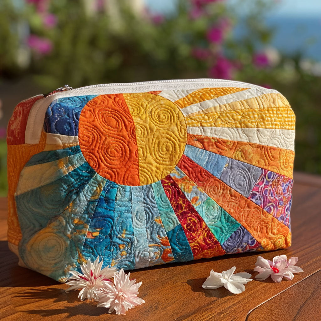 Quilted beauty case with colorful retro pattern NCU0PT9287