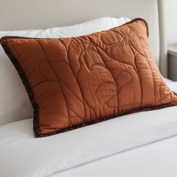Quilted cushion cover with blessed autumn harvest NCU0NT8354