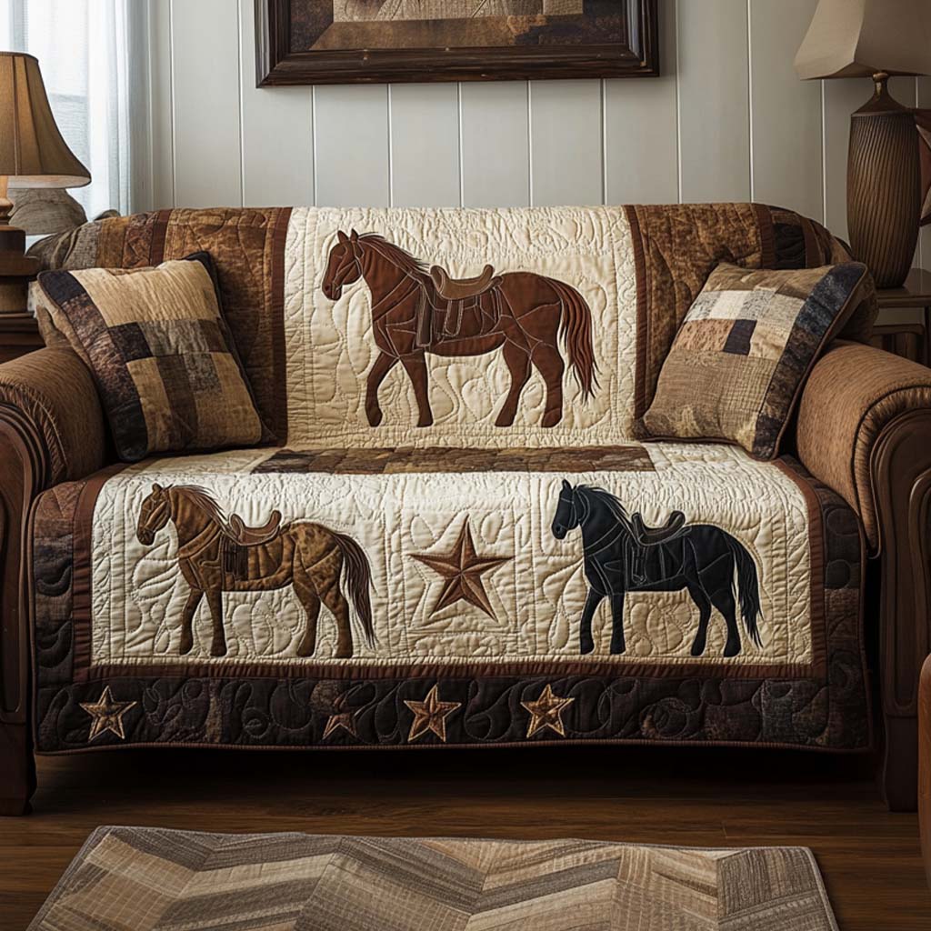 Quilted sofa cover in rodeo style NCU0NT10809