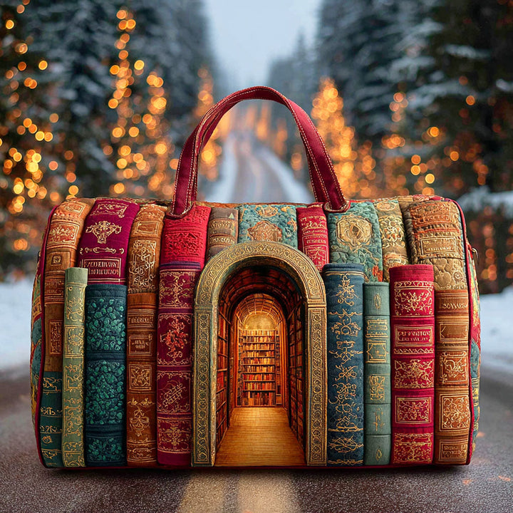 Quilted Travel Bag with Hidden Library NCU0TD872