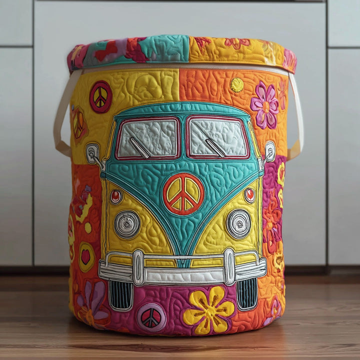 Colorful Quilted Laundry Basket in Hippie Style NCU0QN026