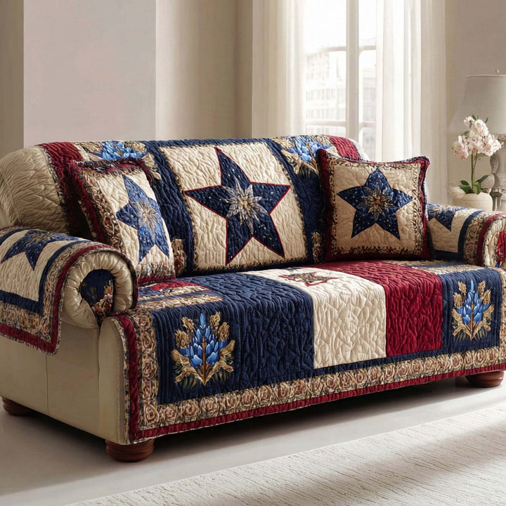 Quilted American Style Sofa Cover NCU0VT373