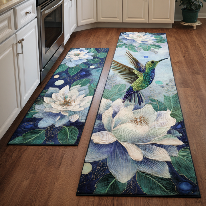 Non-slip kitchen rug with delicate hummingbird NCU0DK10914