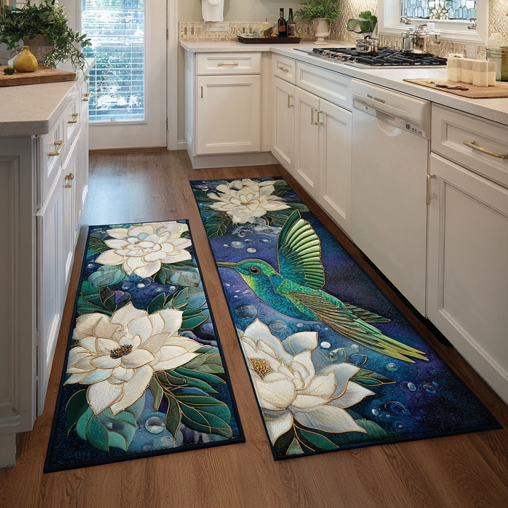 Non-slip kitchen rug with hummingbirds and a light atmosphere NCU0DK10913