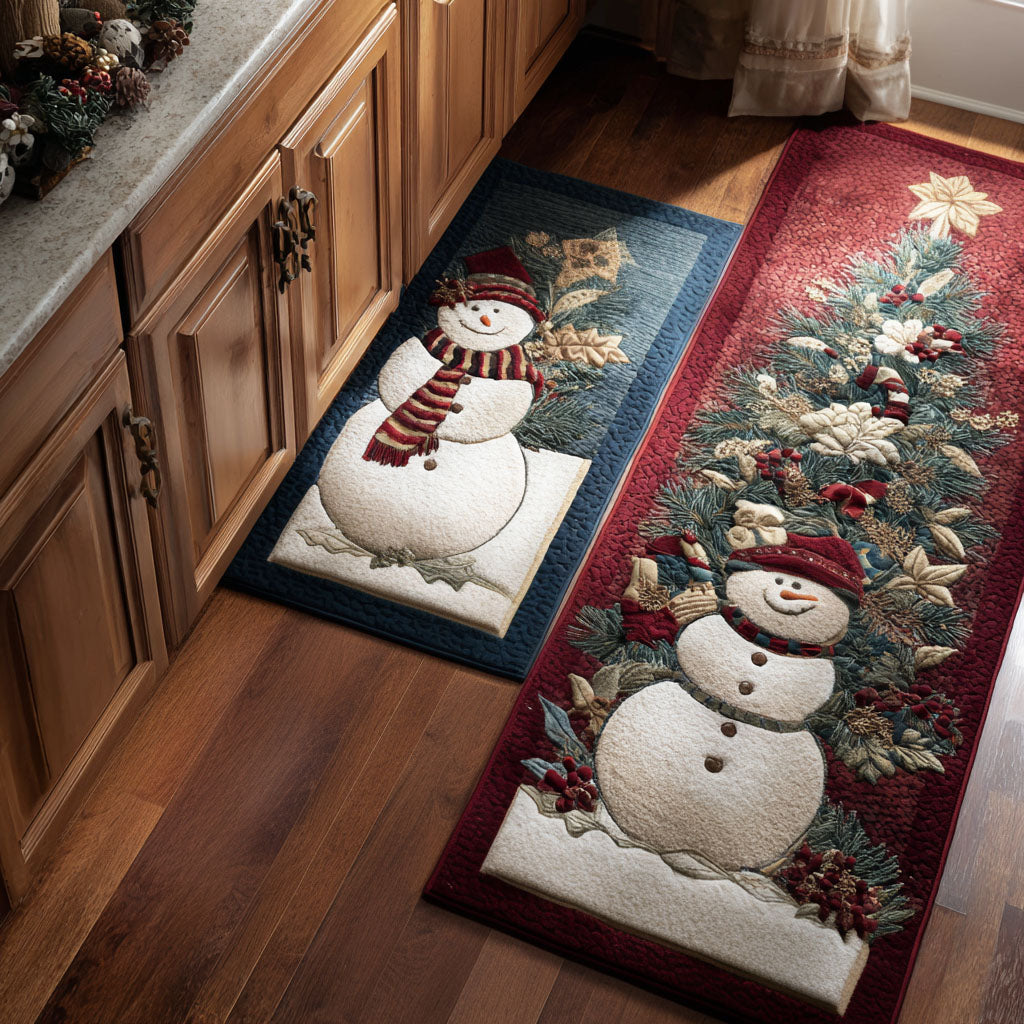 Non-slip Christmas Kitchen Mat with Festive Frost NCU0PT10153