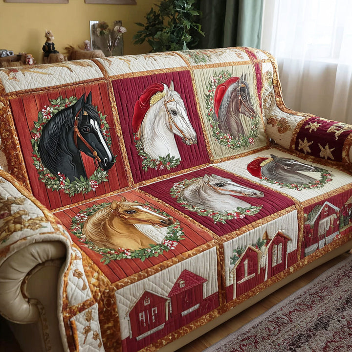Quilted sofa cover with a country Christmas atmosphere NCU0TD2000