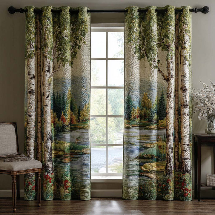 Quilted Curtains in Birch Long Lake NCU0NT11276