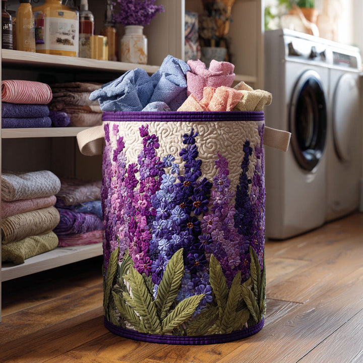Quilted laundry basket with lavender NCU0NTV037