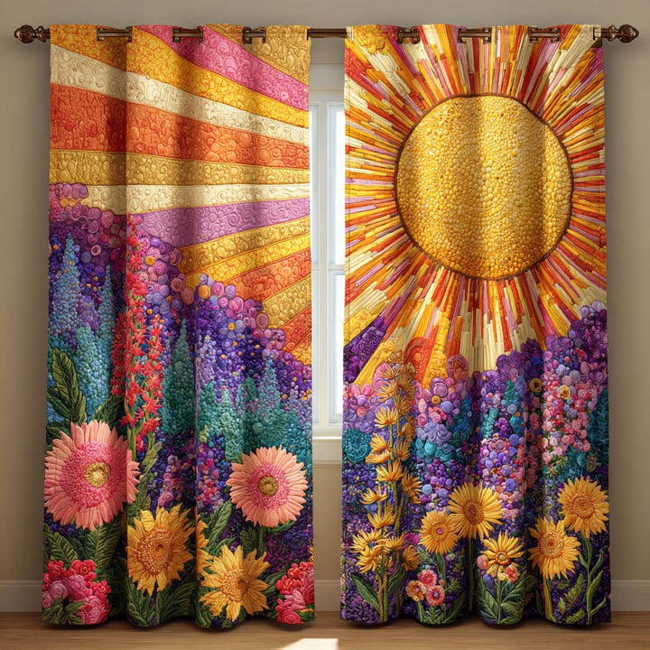 Quilted Curtains Lavender Sunrise Glow NCU0XD2051