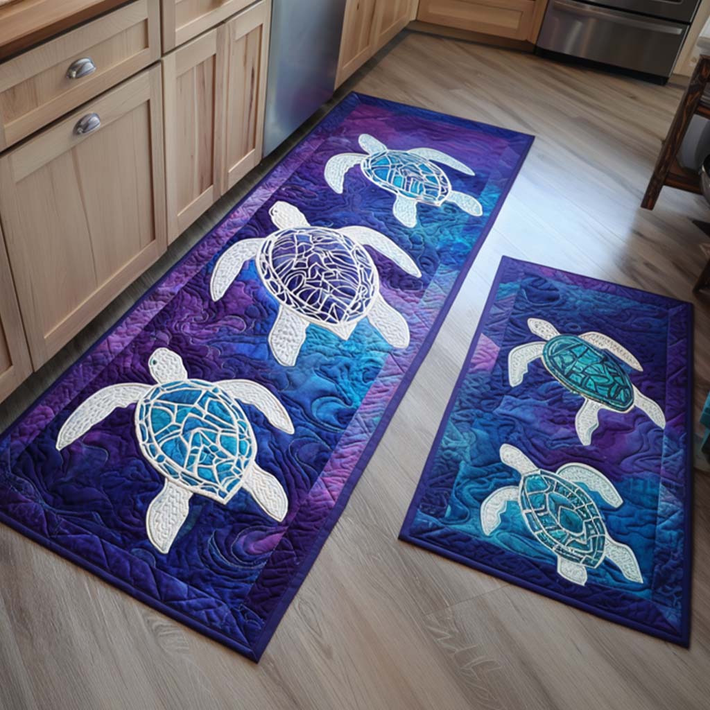 Non-slip kitchen rug with sea turtle NCU0NT11130