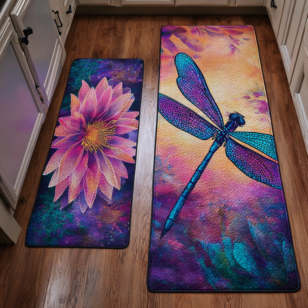 Non-slip kitchen rug with dragonfly NCU0DK10930