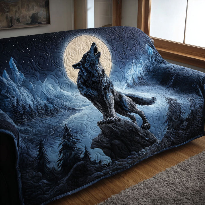 Quilted Sofa Cover with Wolf NCU0VT328