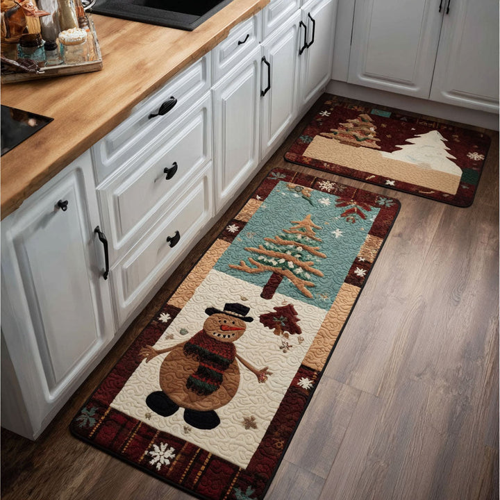 Winter Non-Slip Kitchen Rug with Snowy Details NCU0PT10156