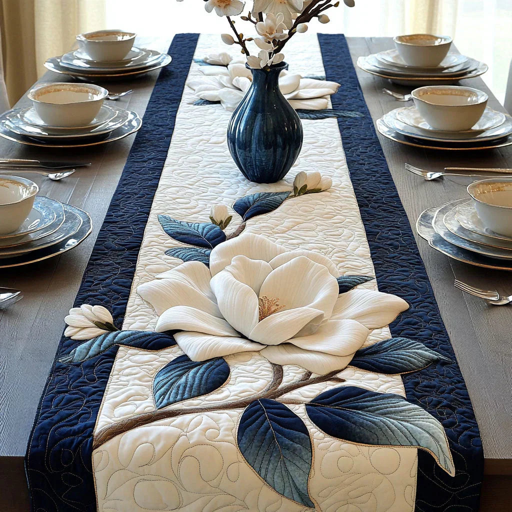 Quilted Table Cover - Tranquil Magnolia