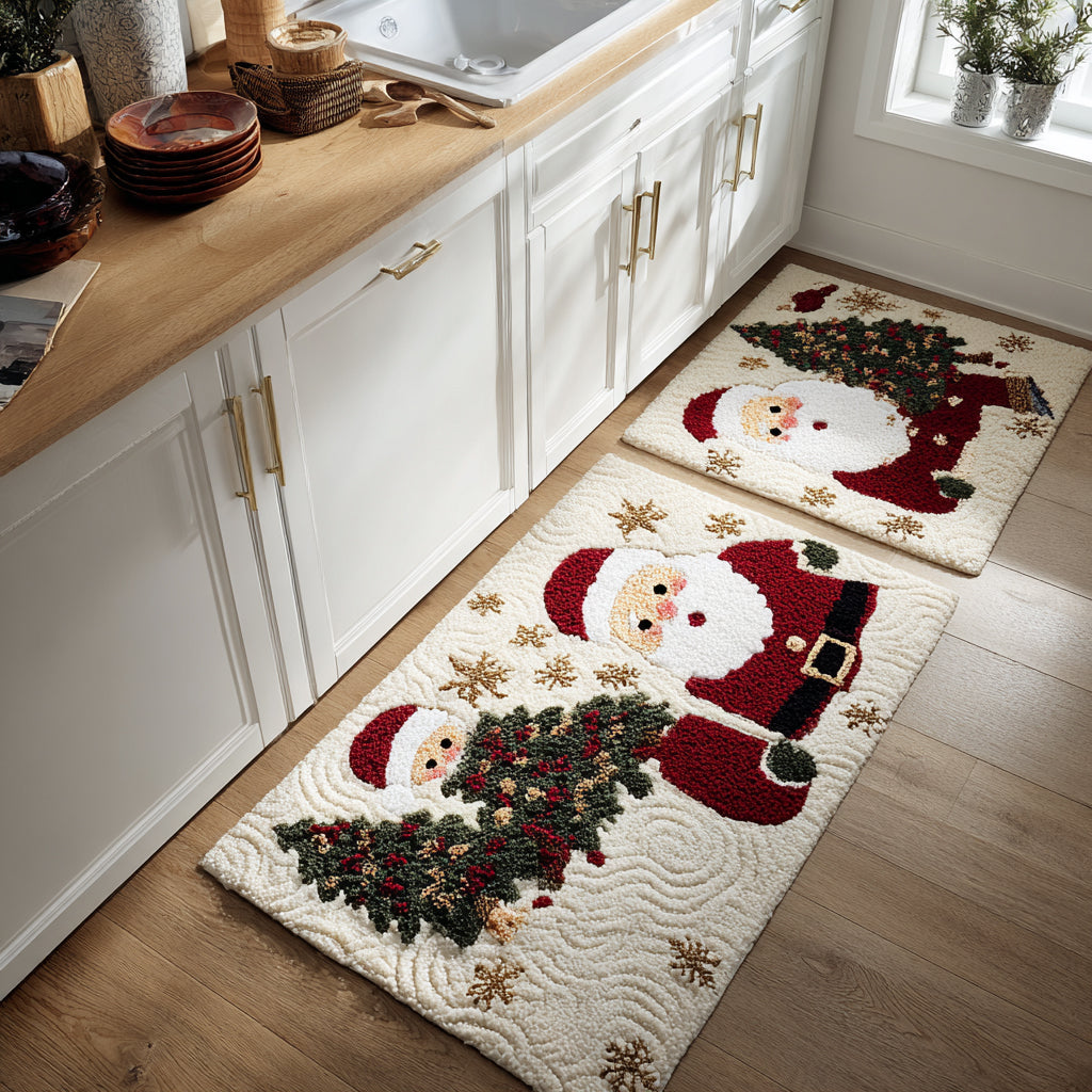 Non-slip Christmas Kitchen Rug with Holiday Journey NCU0DV8495