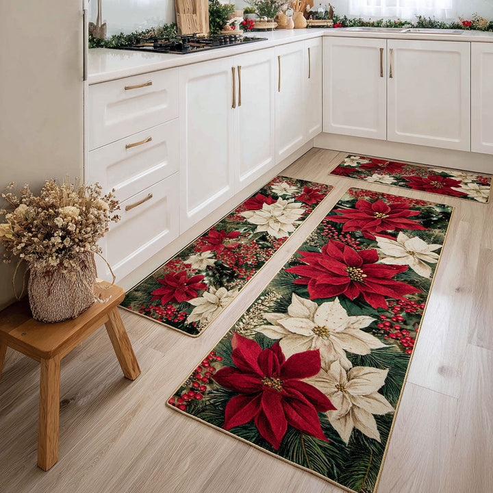 Non-slip Christmas kitchen rug with festive path NCU0DK11534