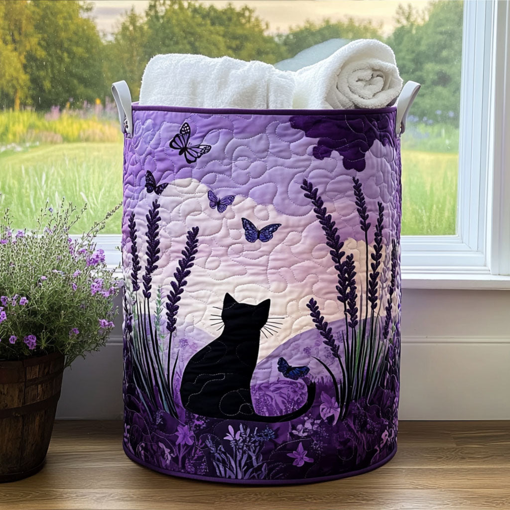 Quilted Cat-Shaped Laundry Basket NCU0QN031