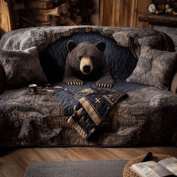 Quilted Sofa Cover with Midnight Forest NCU0PT9726