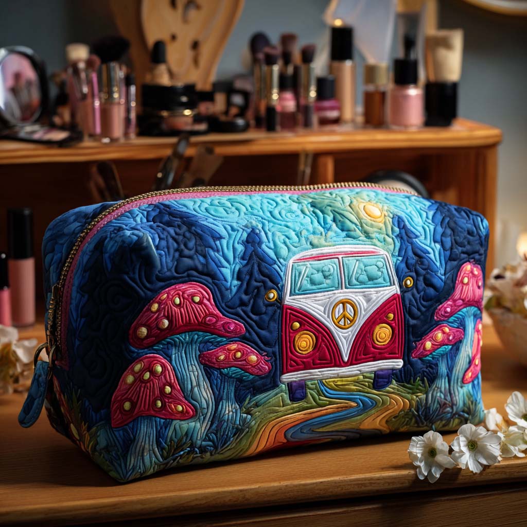 Quilted beauty case with moonlight travel NCU0PT9432