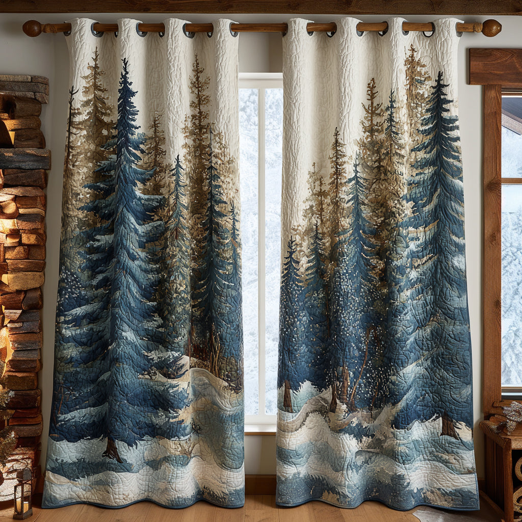 Quilted Curtains Morning Forest NCU0DV8558