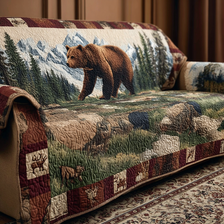 Quilted Sofa Cover with Mountain Path NCU0DK10536