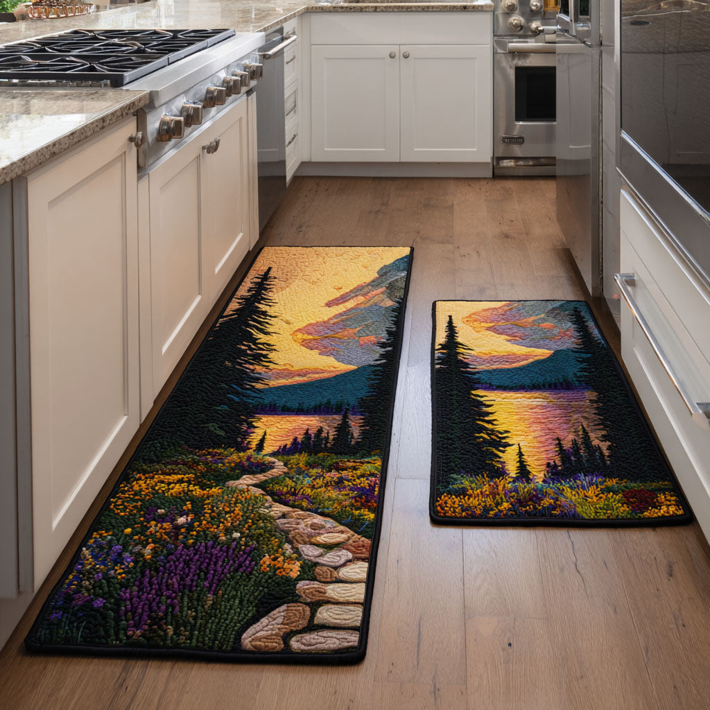 Non-slip kitchen rug with mountain view NCU0DK11684