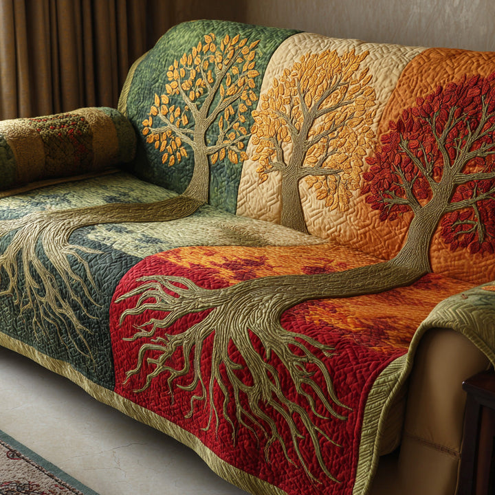 Quilted Sofa Cover with Tree of Life NCU0VT370