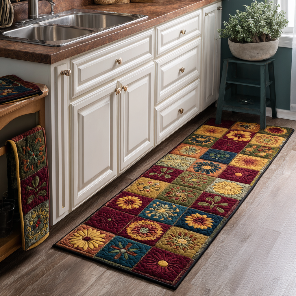 Non-slip kitchen rug with natural landscape NCU0DK11085