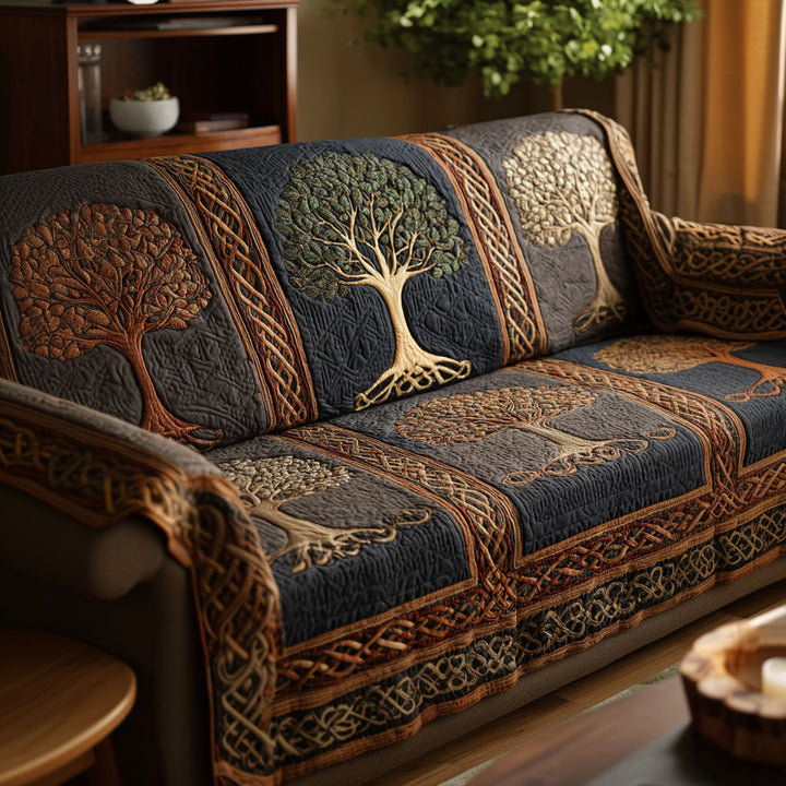 Quilted Sofa Cover with Nature Roots NCU0NT11846