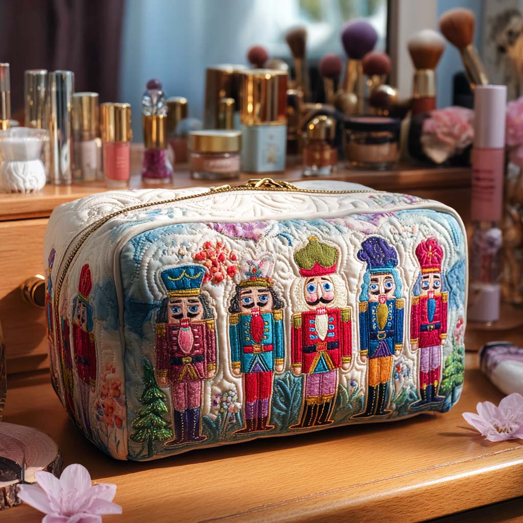 Quilted beauty case with Christmas nutcracker NCU0PT9508