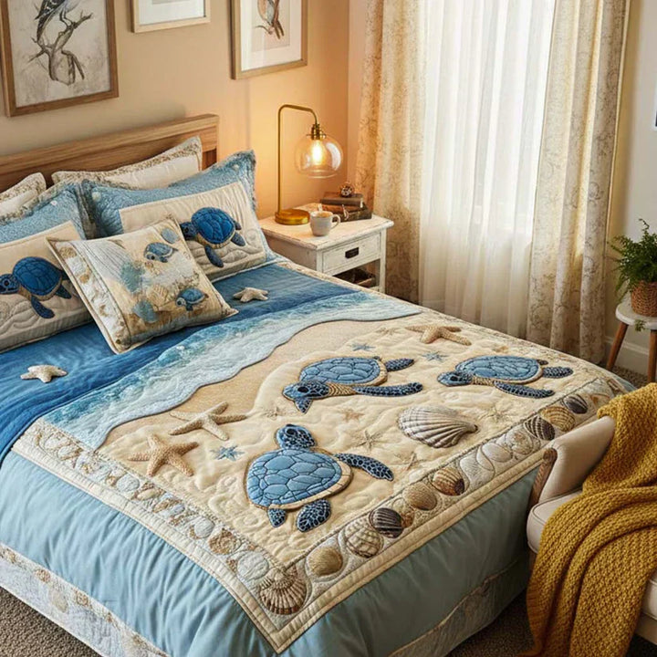 3-Piece Duvet Cover Set - Ocean Waves