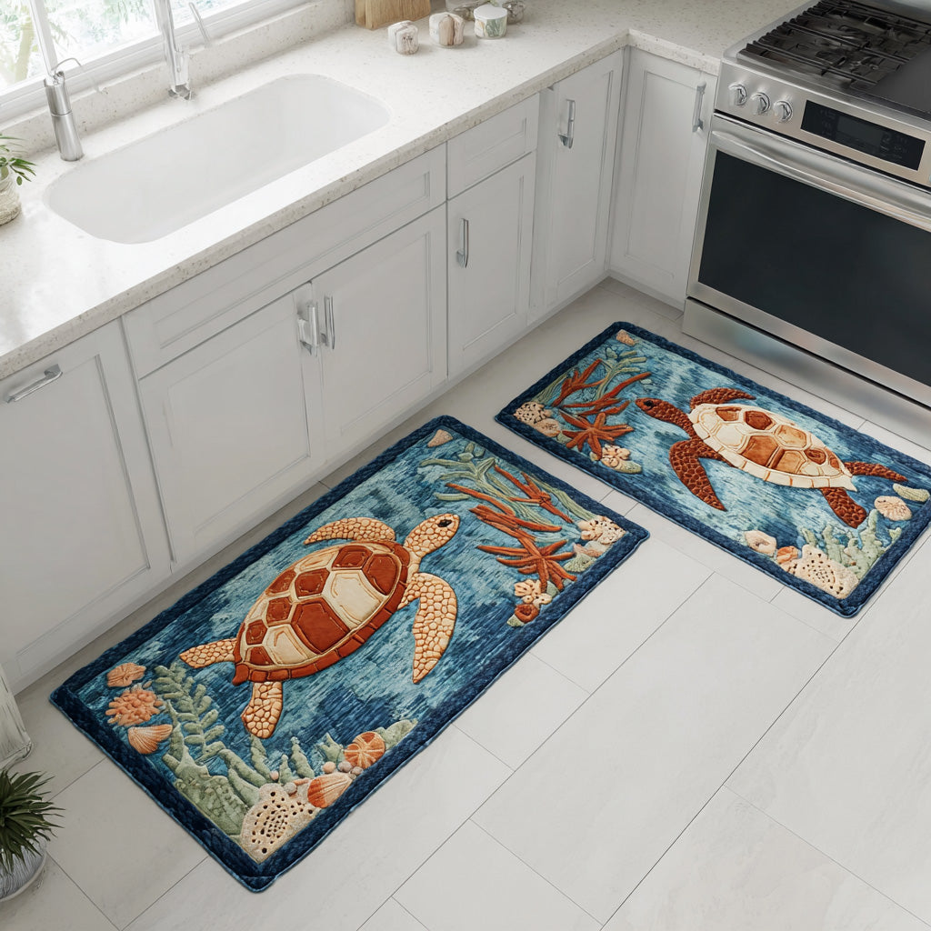 Non-slip kitchen rug with waves and open sea NCU0TD1435