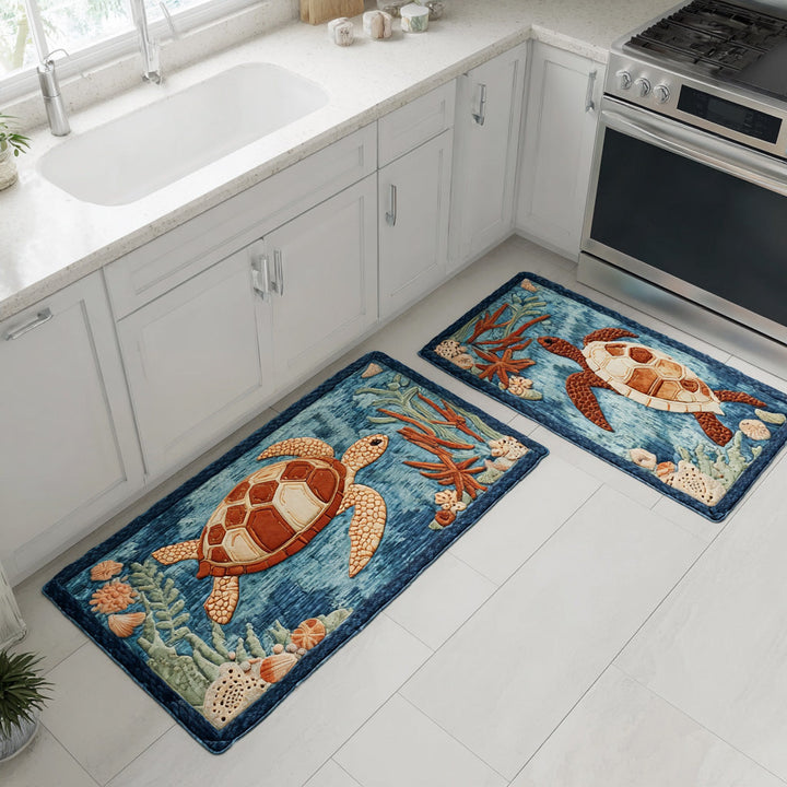 Non-slip kitchen rug with waves and open sea NCU0TD1435