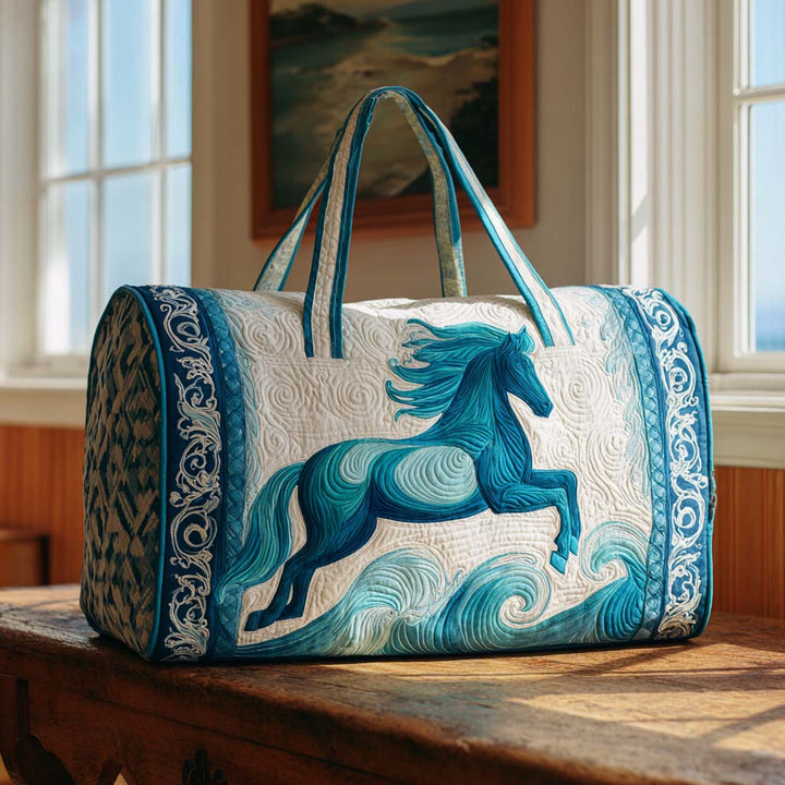 Quilted Travel Bag with Horse and Waves NCU0XD403