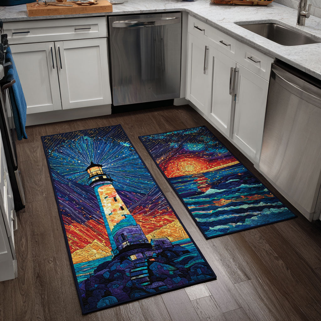 Non-slip kitchen rug with lighthouse on the ocean NCU0DK11810