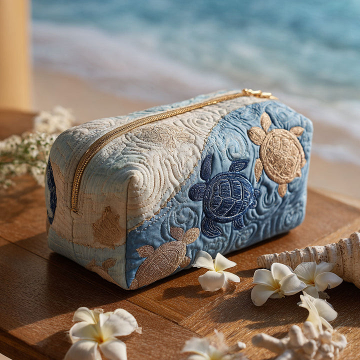 Quilted beauty case with sea turtle NCU0PT9267