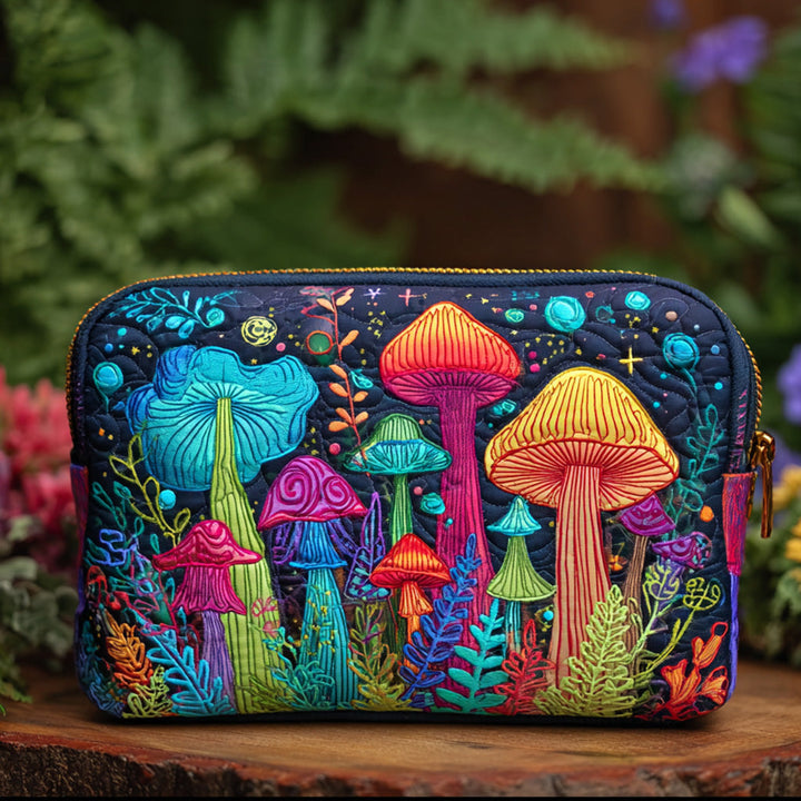 Quilted beauty case with peace mushroom NCU0PT9292
