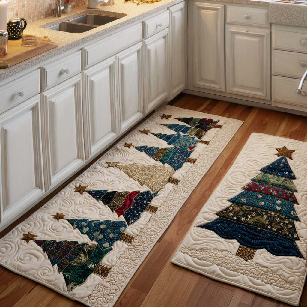 Non-slip Christmas Kitchen Mat with Pine NCU0NT10921