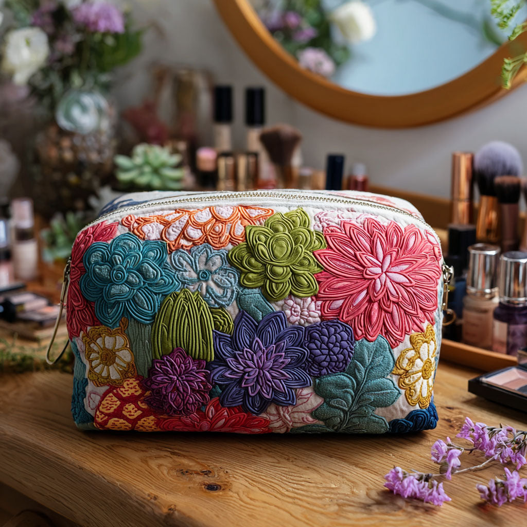 Quilted beauty case with cactus garden NCU0PT9626