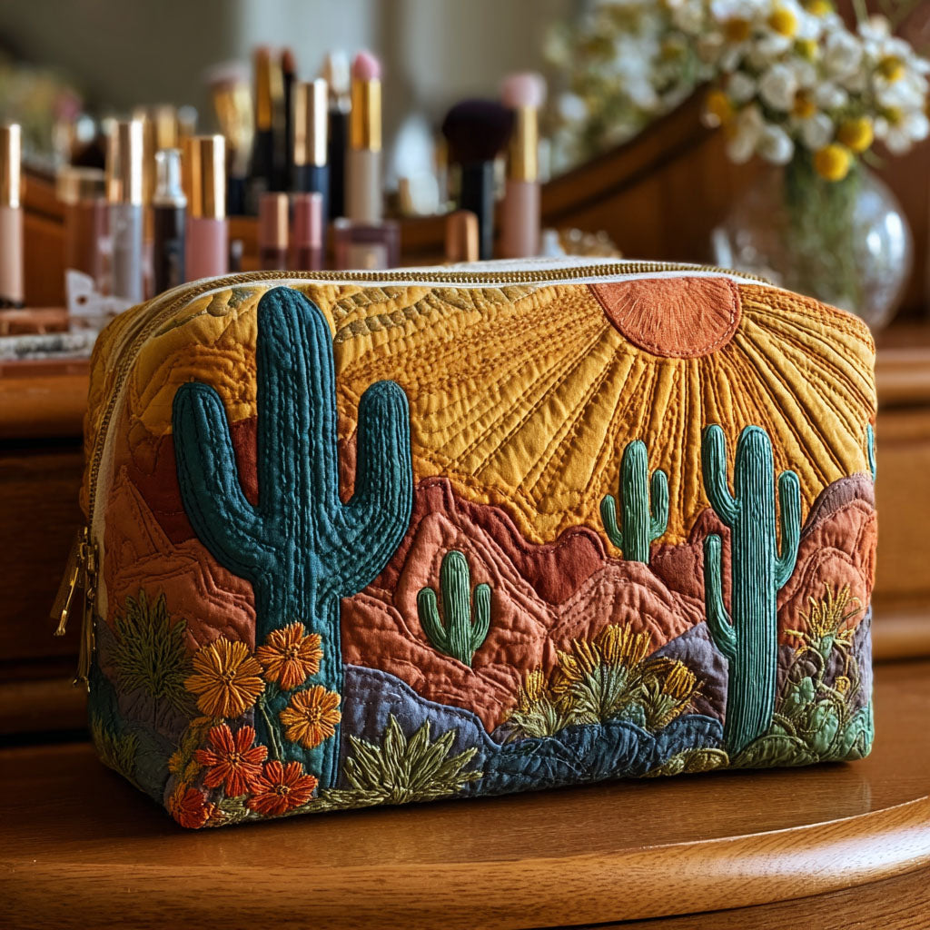 Quilted beauty case with soft cactus NCU0PT9627