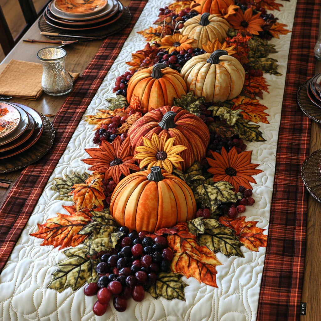 Quilted Tablecloth - Pumpkin March