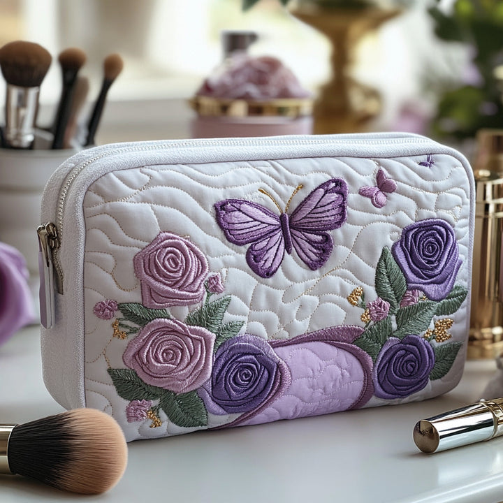 Elegant quilted beauty case in shades of purple NCU0DV7740