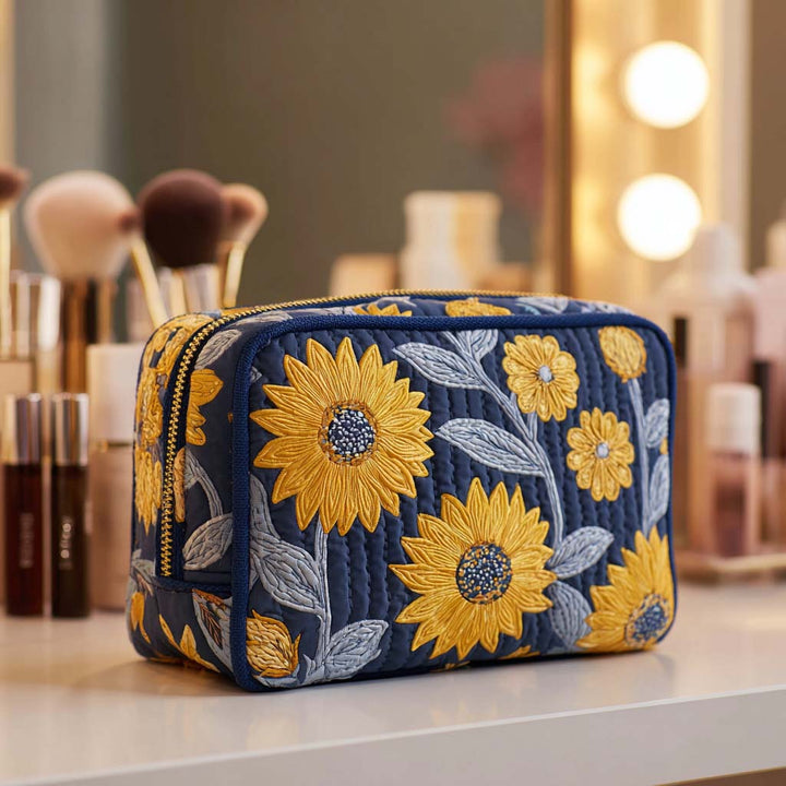 Quilted beauty case with luminous flower NCU0NT10235