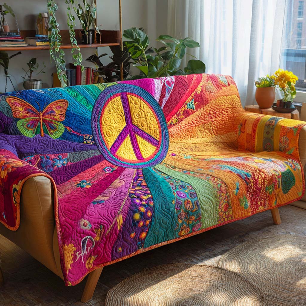 Quilted sofa cover in hippie style NCU0VT292