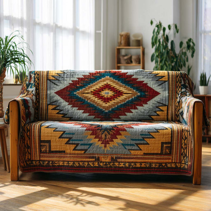 Quilted sofa cover with canyon landscape NCU0XD1833