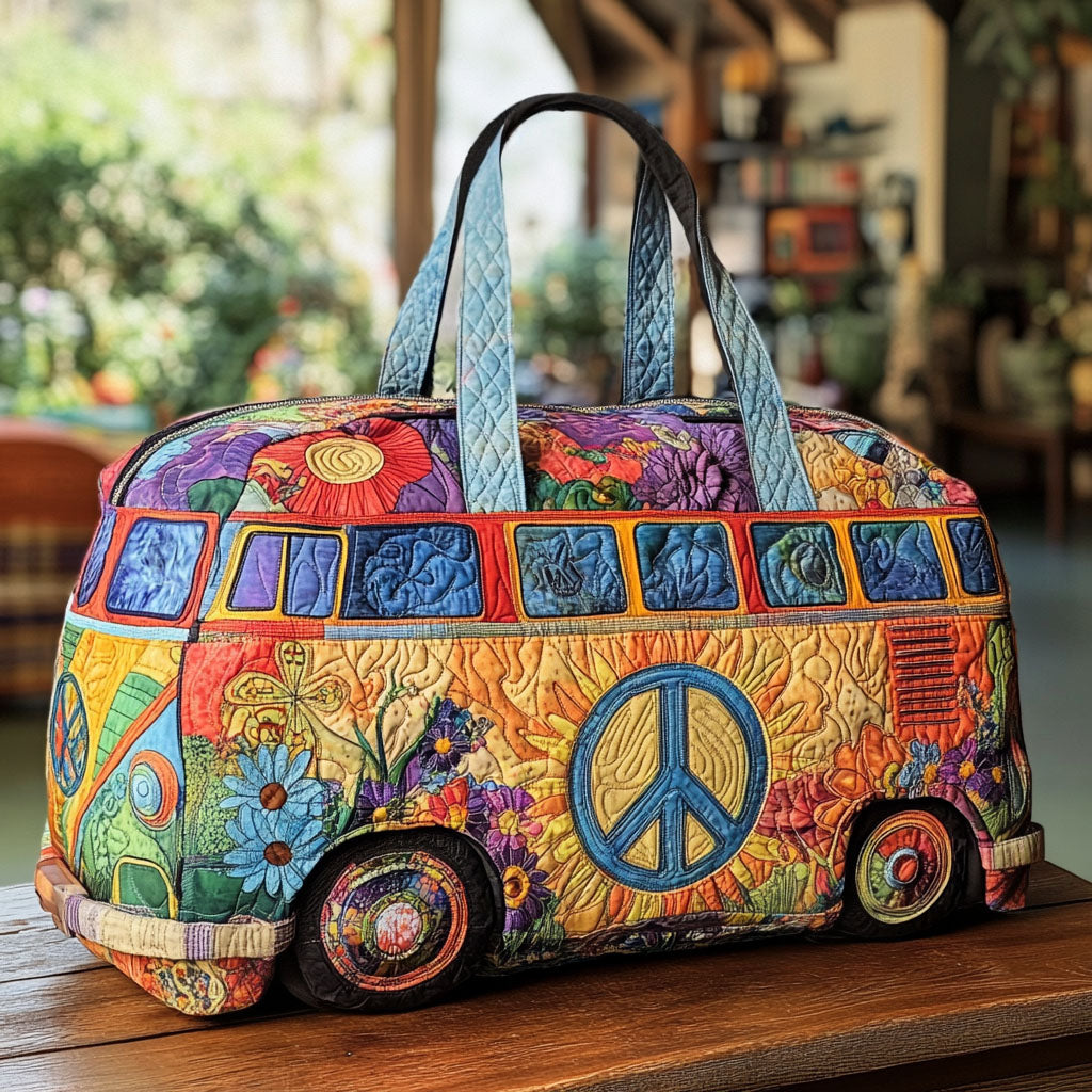 Quilted Travel Bag with Vintage Road NCU0PT8954