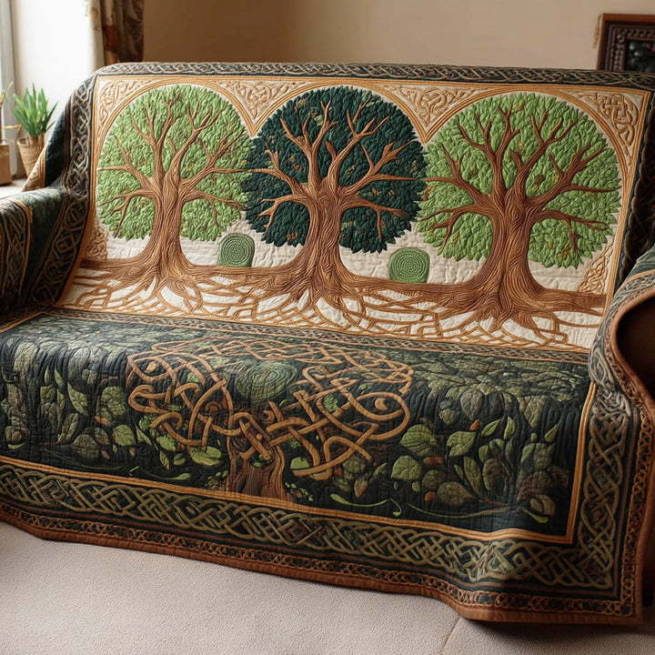 Quilted Sofa Cover with Tree of Life NCU0VT370