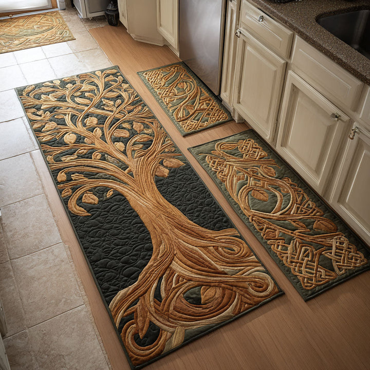 Non-slip kitchen rug with roots and warm light NCU0DK11682